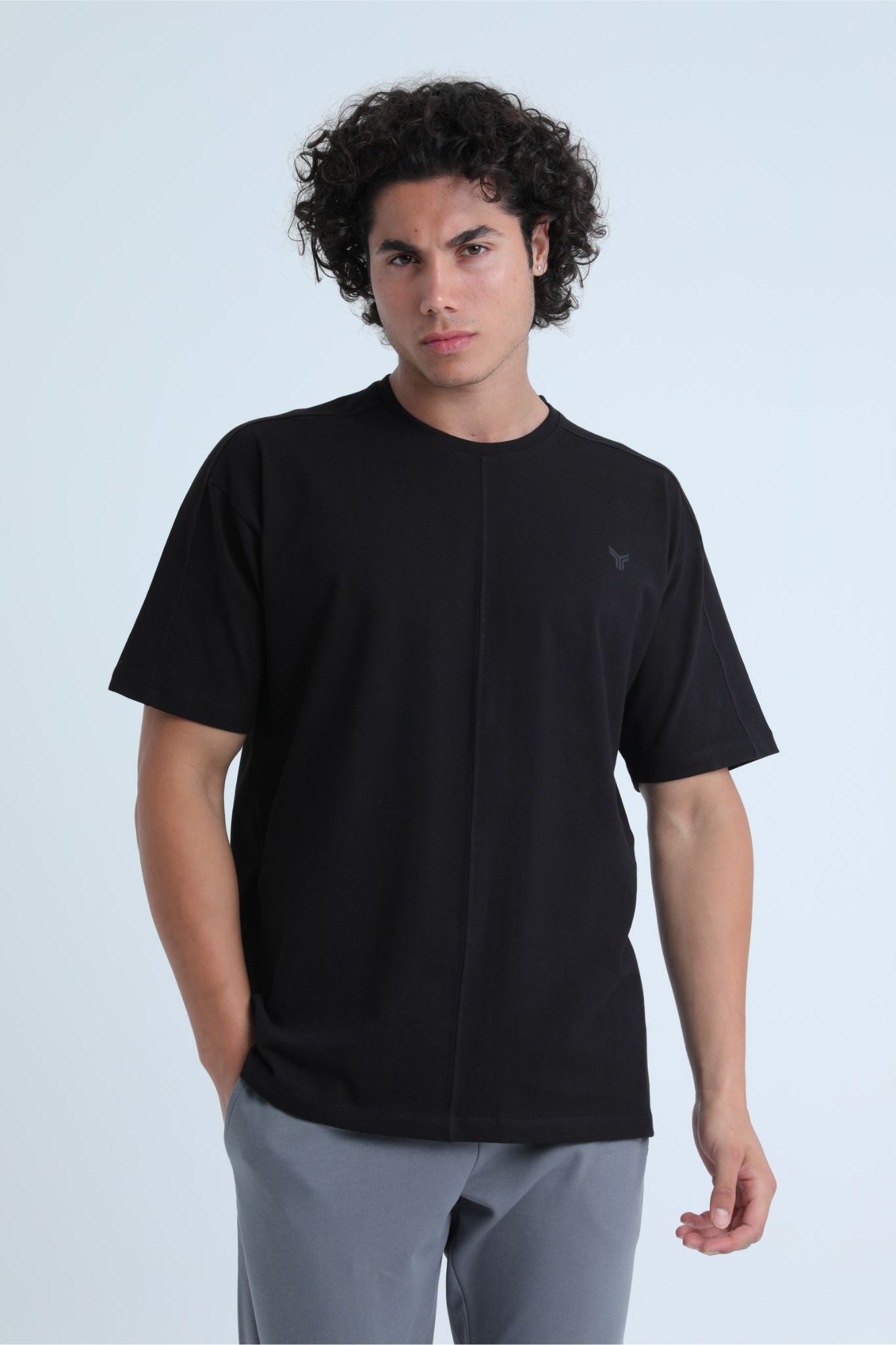 Men's Gym Athletic Sportswear Oversized Black T-shirt - Yaga Wear